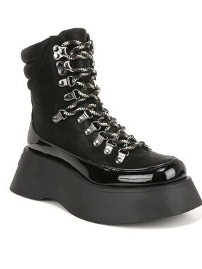 Circus NY by Sam Edelman Women's Gail Combat Boot, Black Moto, 9